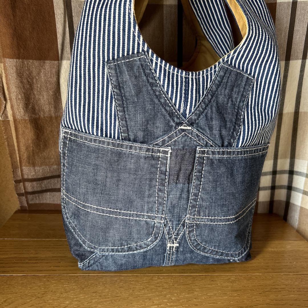 デニムリメイクバックM フワモコクマさん デニムリメイクバックM フワモコクマさん デニムリメイク風